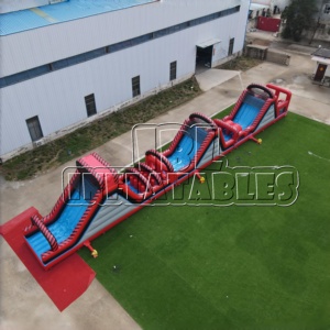 Percorso a Ostacoli Gonfiabile Commerciale in PVC da 0,55 mm per Esterni con Scivolo e Parete da Arrampicata, Gioco d'<span class=keywords><strong>Avventura</strong></span> Certificato CE per Noleggio Feste ed Eventi - Product Image 2