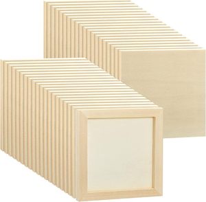 48 Paneles de Madera de 6 x 6 Pulgadas, Paneles de Lienzo de Madera sin Acabado para Pintura, Manualidades, Dibujo, Proyectos de <span class=keywords><strong>Arte</strong></span> - Product Image 1