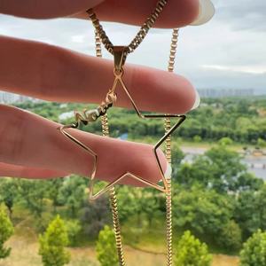 Personalizzato personalizzato <span class=keywords><strong>stella</strong></span> lettera ciondolo logo collana d'oro <span class=keywords><strong>con</strong></span> il <span class=keywords><strong>nome</strong></span> per le donne gioielli regalo - Product Image 5