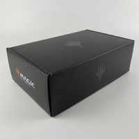 Boîte d'expédition noire élégante en carton ondulé mat de luxe avec logo personnalisé en feuille d'or pour petites entreprises et emballages artistiques, vente en gros