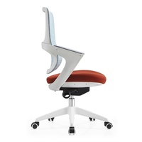 Chaise de bureau ergonomique JOHOOFURNITURE avec base cantilever, cadre blanc, fabriquée en Chine, idéale pour les salles de conférence