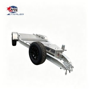 Remorque de <span class=keywords><strong>voiture</strong></span> à double essieu en aluminium argenté, directement de l'usine, adaptée au <span class=keywords><strong>remorquage</strong></span> par camionnette, avec certification VIN DOT - Product Image 5
