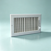 Diffuseur vertical à lamelles 8*4 de haute qualité en acier laminé à froid intégré pour la ventilation des hôtels, bureaux et bâtiments (HVAC)
