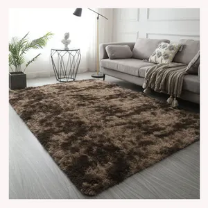 2023 nóng bán xù xì đống Mat Polyester pha lê đống sợi nhỏ xù xì thảm thảm thảm sang trọng hiện đại 1 MảNh Hình chữ nhật có thể giặt SY