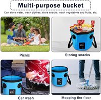 Lavabo pliable Portable, seau d'eau pliable, contenant pour la pêche, le voyage, le Camping, la randonnée, le jardinage, nouvelle collection