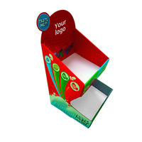 Étalage de comptoir en carton pour magasin de détail, présentoir de supermarché, boîte d'affichage en carton ondulé pliable