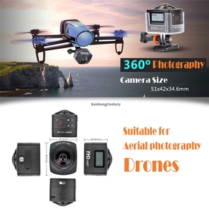 Caméra d'action sportive WIFI à <span class=keywords><strong>360</strong></span> degrés, vidéo panoramique et étanche pour la plongée, l'escalade, compatible <span class=keywords><strong>VR</strong></span> - Product Image 2