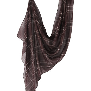 Pañuelo Musulmán para <span class=keywords><strong>Mujer</strong></span>, Diseño a Cuadros, Suave, Transpirable, Ligero, Hiyab Clásico Estampado, Chal de Poliéster para Protección Solar - Product Image 5