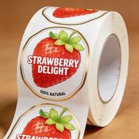 Pegatinas privadas redondas personalizadas, adhesivo de vinilo de papel, adhesivo impermeable, Impresión de etiquetas, rollo de pegatinas con logotipo