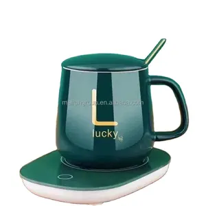 Promotional Gift Item Corporate Business Souvenir Temperature Control Electric Ceramic Smart Coffee Mug Heating warmer Cup