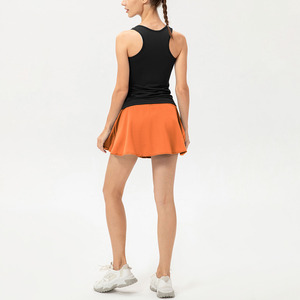 YIYI rok olahraga Golf cepat kering, Rok olahraga bernapas 2 lapis rok tenis nyaman dengan celana pendek modis dan wanita - Product Image 5