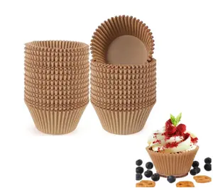 1000 Pcs/Set Não Cheiro Muffin Cupcake Forros De Papel Greaseproof Baking Cups De Papel Natural Cupcake Forros para Baking Cupcake