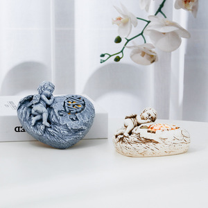 KOMI <span class=keywords><strong>statue</strong></span> da giardino per la casa più vendute resina Little Angel Cross Heart <span class=keywords><strong>statue</strong></span> per pilastro da tavolo ornamenti in piedi regali di artigianato - Product Image 3