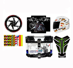 Autocollants <span class=keywords><strong>moto</strong></span> personnalisés arête de poisson roue de réservoir alliage d'aluminium boîte arrière <span class=keywords><strong>casque</strong></span> autocollants décoratifs 1 an de garantie - Product Image 1