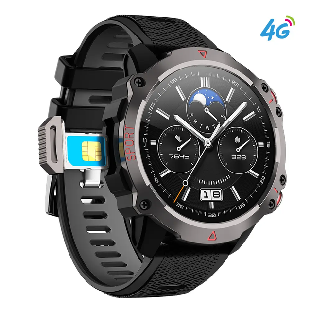 4G Smartwatch 1.53" Wifi+LBS+GPS Network Sim Card App Download Gallery SOS Call Playstore 800mAH Battery B5 AMOLED Smart Watch
