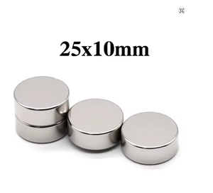 Imán de Neodimio de 25x10 mm, Disco Magnético NdFeB N42 <span class=keywords><strong>N35</strong></span> N52, Cilindro Magnético Fuerte, Imán de 25 mm de Diámetro y 10 mm de Grosor, Potente Imán de Neodimio 25*10 - Product Image 1