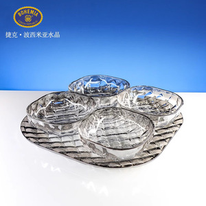 Bohemia Crystal Fruit <b>Tray</b> <b>Large</b> Size Lead Free For Home Serving - Product Image 2