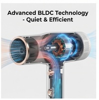 Moteur BLDC haute vitesse 2000W, flux d'air puissant, contrôle thermique intelligent, faible bruit, technologie ionique, utilisation extérieure pour camping-car, magnétique