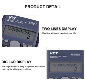 82MS Trường Trung Học Đại Học năng lượng kép Máy tính khoa học 10 + 2 chữ số hóa học Toán Học & Thống kê phần hiển thị - Product Image 5