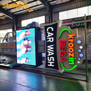Insegna a Pilone Illuminata a LED con Grado di Protezione IP65, Insegna di Orientamento per Autolavaggio, Insegna LED Personalizzata per Esterni per Stazioni di Servizio con Prezzi Carburante - Product Image 1