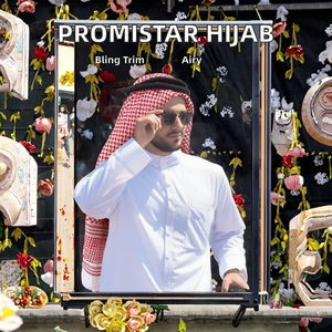 KAI YE Hijab carré long ethnique pour homme en polyester tissé respirant avec strass, idé<span class=keywords><strong>al</strong></span> pour l'été et les activités de plein air, design arabe de Dubaï et d'Arabie Saoudite - Product Image 2