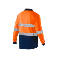 Chemise de travail de sécurité à manches longues en polyester respirant haute visibilité ANSI, personnalisable en différents styles, OEM