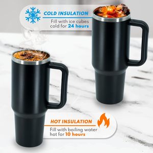 Gobelet isotherme en acier inoxydable 30 oz avec poignée, personnalisable avec logo, pour le camping, modèle H2.0 - Product Image 2