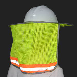<span class=keywords><strong>Casque</strong></span> de sécurité de <span class=keywords><strong>chantier</strong></span> haute visibilité, respirant, léger, avec visière en maille et protection de nuque, réfléchissant, jaune/<span class=keywords><strong>orange</strong></span>, personnalisable - Product Image 5