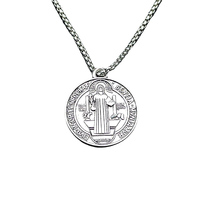 Pendentif médaille saint charbel saint jude thaddeus personnalisé en gros
