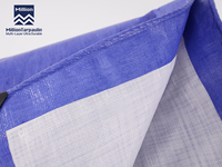 Bâche en PE imperméable et anti-UV, bleue et argentée, sur mesure pour camions, fermes et l'industrie du transport de marchandises