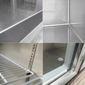 <span class=keywords><strong>Meilleure</strong></span> vente Refroidisseur sous le comptoir Réfrigérateur à salade <span class=keywords><strong>de</strong></span> très grande capacité <span class=keywords><strong>Congélateur</strong></span> neuf 2 portes pour la cuisine <span class=keywords><strong>de</strong></span> restaurant - Product Image 6