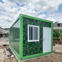 Maisons conteneurs portables préfabriquées de 20 pieds, installation rapide, bureau modulaire et petite maison, cabine extérieure mobile étanche prête à expédier
