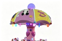 Manège pour enfants à monnayeur, mini carrousel parapluie, 3 places, licorne, machine de divertissement rotative pour enfants, vente chaude