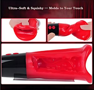 Nouveau Masturbateur Masculin à Grande <span class=keywords><strong>Bouche</strong></span> avec Ventouse, Vibrations Multi-fréquences et Fonction Retardante, Jouet Sexuel Adulte - Product Image 5