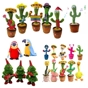 English Songs Dancing Cactus Flower Cactus UBS Chargeable Twisting Music Cute Doll Cactus Plush Toy