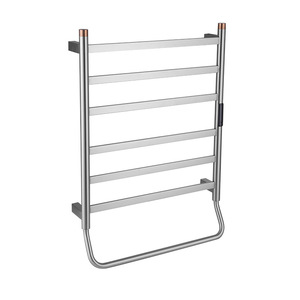 Scaldasalviette da Bagno a Parete in Acciaio Inox Cromato, Design Moderno, <span class=keywords><strong>Dimensioni</strong></span> 55x51x11cm, 220V 24W - Product Image 3