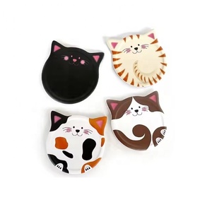 Sottobicchiere in ceramica con testa di cane gatto eco-friendly con sughero assorbente per bere animali da compagnia sublimazione personalizzato sottobicchieri stampa in bianco - Product Image 3