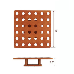 Wooden Ice Cream Cone Holder Stand With Holes For Desktop Display Rack <b>Pine</b> Material Durable Design - Product Image 5