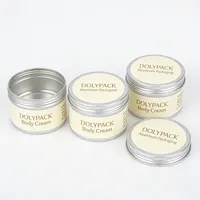 Vente en gros de pots en métal colorés personnalisés pour crème corporelle 220ml 550ml 750ml Pot en aluminium avec autocollant