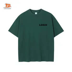 Venta al por mayor logotipo personalizado impreso hombres peso pesado algodón camisetas para hombres cómodo básico Tops ropa