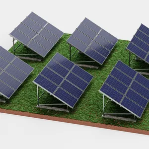 Hafif inşaat döndürülmüş ayarlanabilir güneş zemin montaj sistemi PV paneli parantez sanayi üst üreticisi