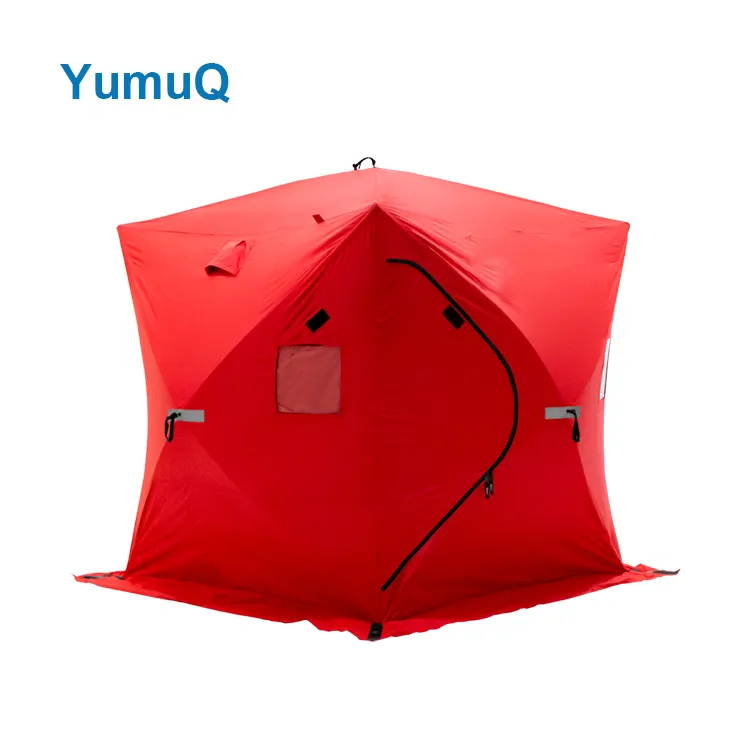 YumuQ 180cm 70 "tamaño a prueba de viento de cubo de hielo pesca tienda fácil Pop hielo pesca refugio para 2 - 3 personas