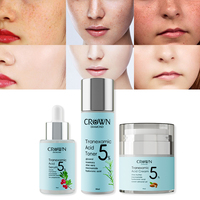 Kit de Soins Visage Anti-âge et Éclaircissant à l'Acide Kojique et Tranexamique, Élimination des Taches Pigmentaires, Hydratant, Soin de la Peau du Visage, Marque Privée