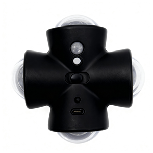 Veilleuse Traditionnelle Arc-en-ciel avec Capteur de Mouvement, 4 Lumières de Projection LED Colorées, Écologique, en ABS, Décoration Murale à Brancher, Certifiée ETL - Product Image 1
