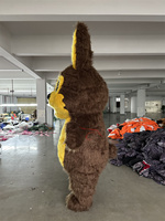 Costume de Mascotte Lapin Gonflable Marron en Promotion 2m/2.6m – Tenue Gonflable de Lapin pour Adultes, Idéale pour les Fêtes, les Soirées Déguisées et les Événements de Pâques