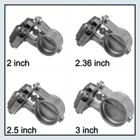 Vanne de Contrôle d'Échappement Universelle 2/2,36/2,5/3 Pouces avec Interrupteur pour Silencieux / Valve de Coupure d'Échappement - Accessoires Auto