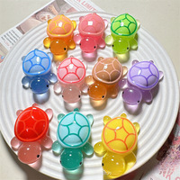 Figuras de Acción de Tortugas Marinas de Colores Variados, Colección para Niños Grandes y Pequeños, Mini Juguetes de Resina con Luz