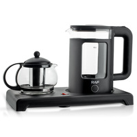 Service à thé de qualité européenne, bouilloires électriques isolées 18L et 6L en verre borosilicate, arrêt automatique, commande par bouton-poussoir