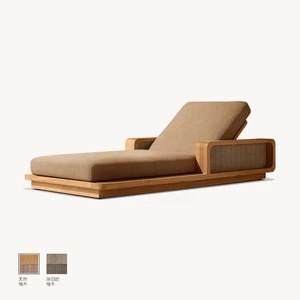Encuentra un similar: Tumbona moderna ajustable de madera de teca, tumbona individual premium para exteriores con ruedas, para patio y jardín, para relajación. - Product Image 5