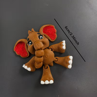 Nouvelles figurines décoratives de jardin en forme d'éléphant multicolores, articulées, style dessin animé, pour l'exportation (Chine)